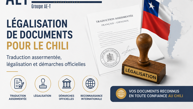 alt="Légalisation de documents pour le Chili avec traduction officielle et formalités internationales"